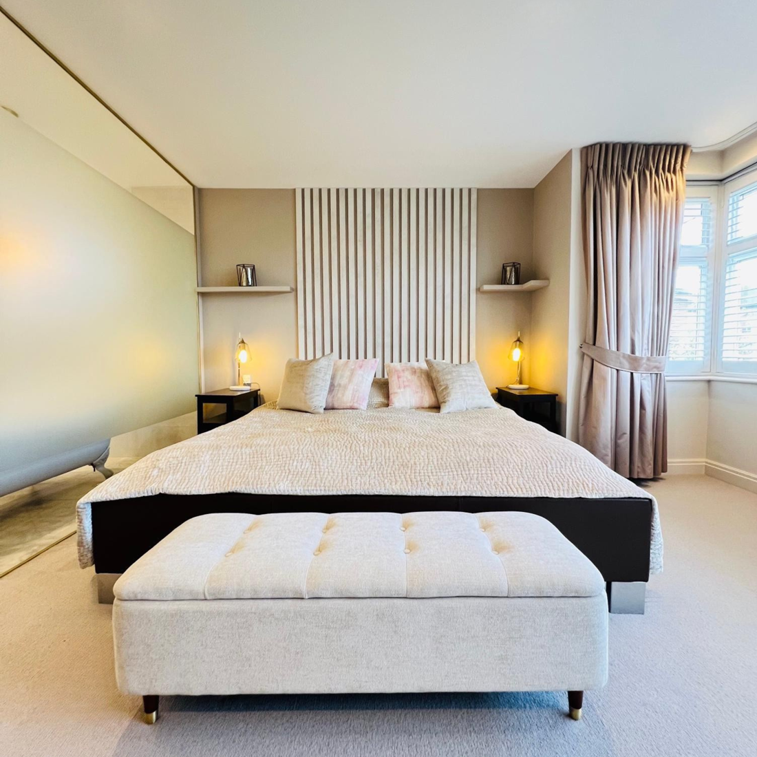 A Refined Principal Suite in Hendon - Bedroom